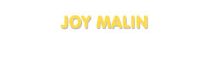 Der Vorname Joy Malin